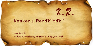 Keskeny Renátó névjegykártya